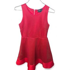 Romeo + Juliet Couture Red Sleeveless Mesh Skater Dress Size M ❤️